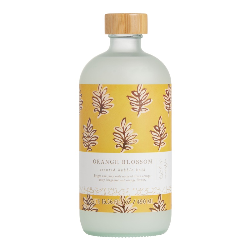 A&G Block Print Orange Blossom Bubble Bath