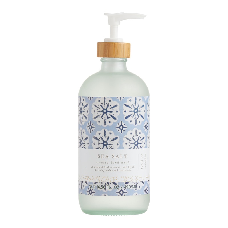 A&G Block Print Sea Salt Liquid Hand Soap