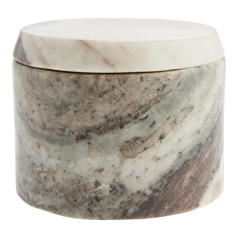 Toronto Brown Marble Canister With Lid