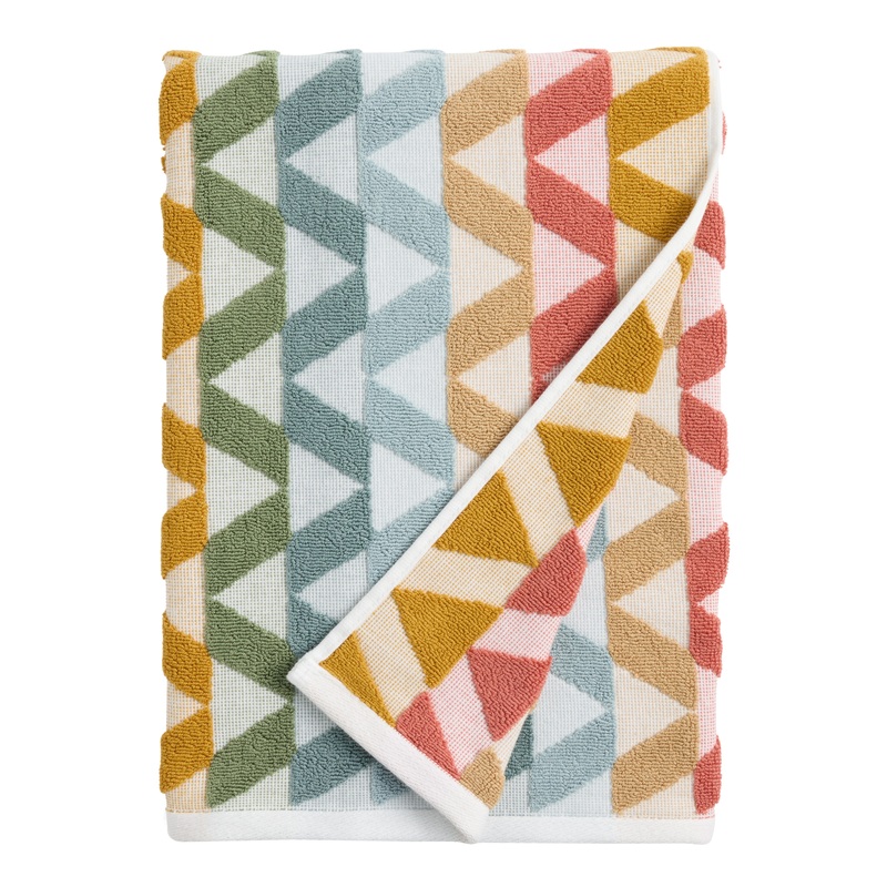 Rainbow Geometric Diamonds Bath Towel