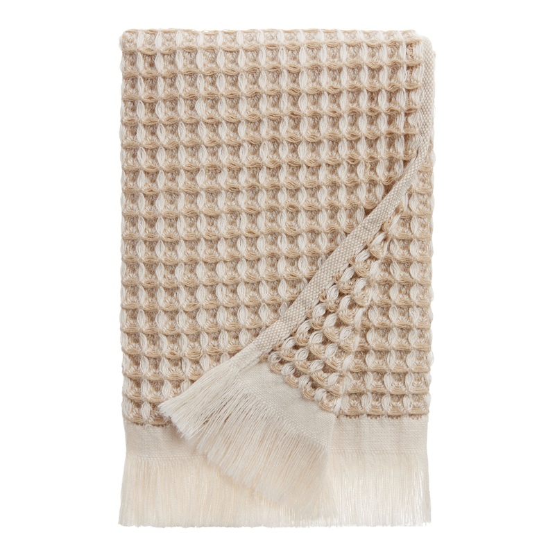 Two Tone Waffle Weave Cotton Hand Towel