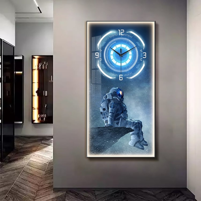 39″ Creative Sci-fi LED Wall Clock Lighting Wall Art Decoration