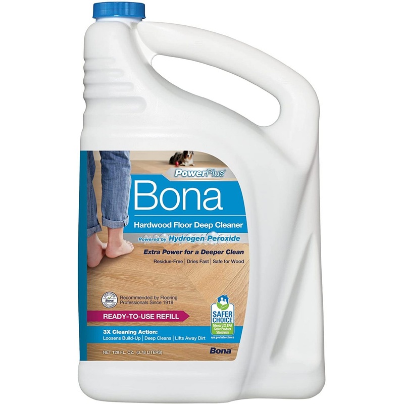 Bona PowerPlus Hardwood Floor Deep Cleaner Refill, 128 Fl Oz