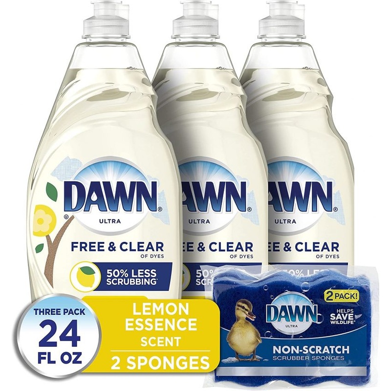 Dawn Free & Clear Dishwashing Liquid Dish Soap (2 Count)