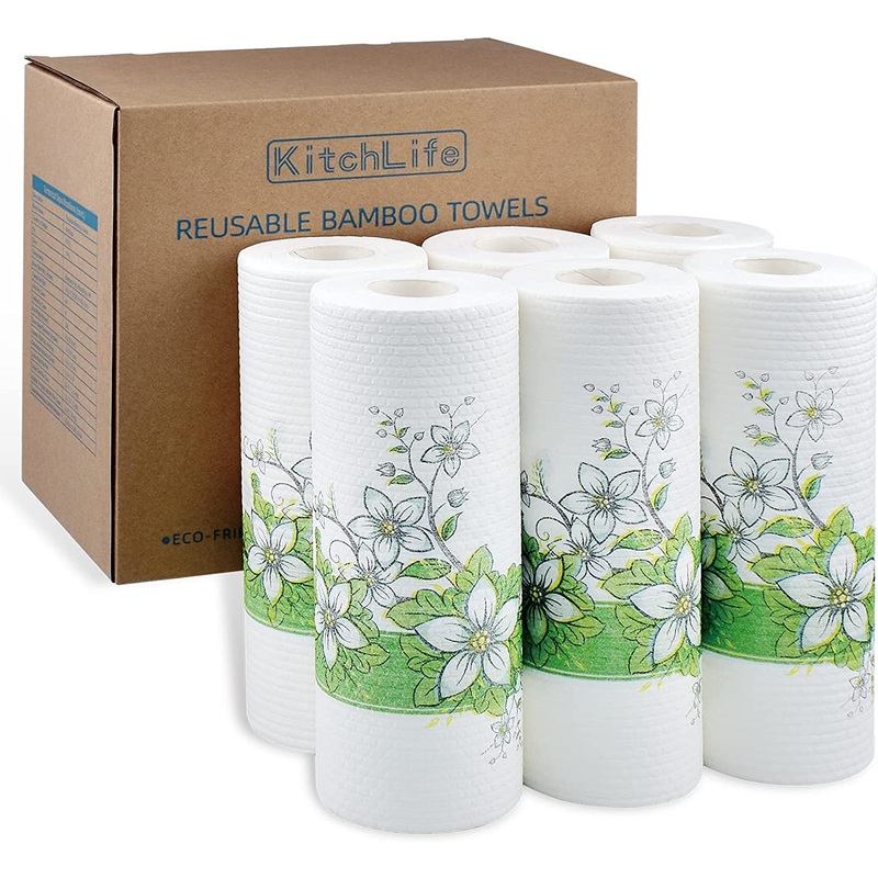 KitchLife Reusable Bamboo Towels  6 Rolls, Eco Friendly Gifts