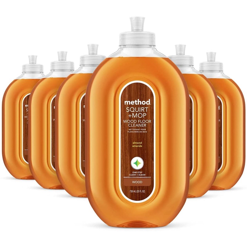 Method Hardwood Floor Cleaner, Easy Squirt + Mop Design Covers Floor, 6 Pack