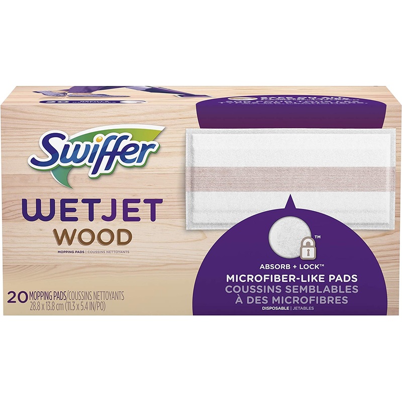Swiffer WetJet Mops for Floor Cleaning, Hardwood Floor Cleaner Spray Mop Pad Refill, 20 Count