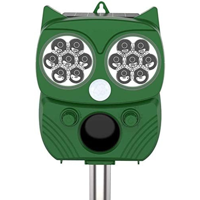 ZOVENCHI Ultrasonic Animal Repellent, Waterproof PIR with Flashing LED Light