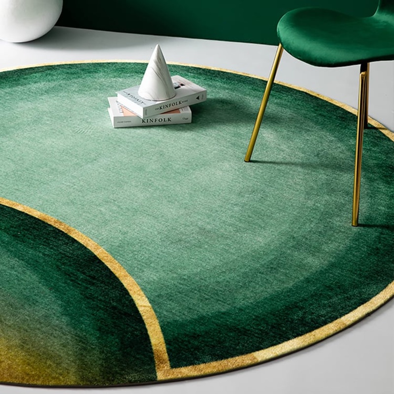 5′ x 5′ Modern Round Nylon Area Rug Multi-Color Designer Rugs Living Room