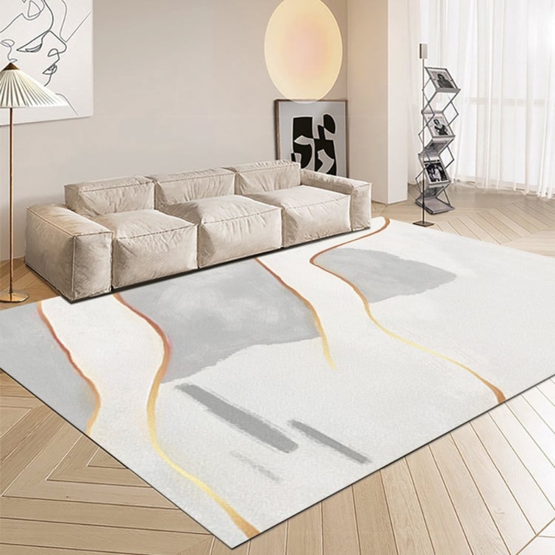 6′ x 9′ Modern Rectangle Nylon Area Rug for Living Room & Bedroom