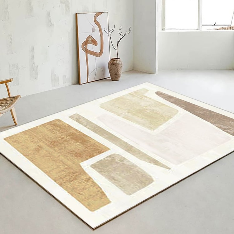 Modern 6′ x 9′ Abstract Geometric Faux Cashmere Indoor Area Rug Living Room Bedroom