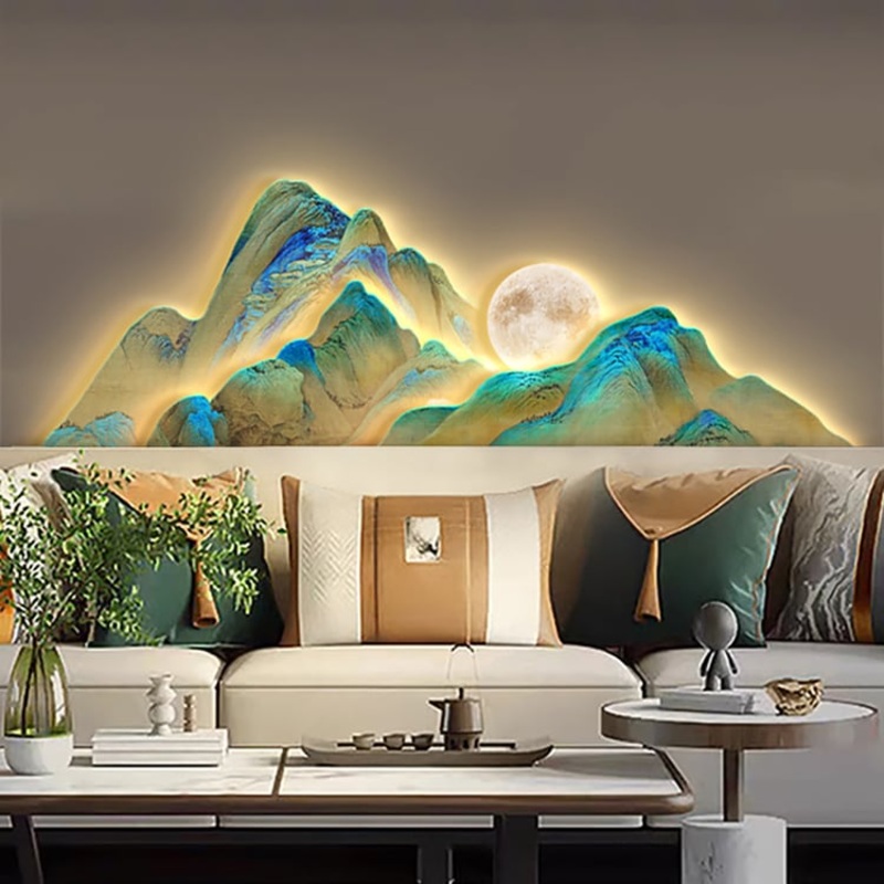 39.4″LED Creative Irregular Mountain Light Wall Decoration Abstract Living Room Decor