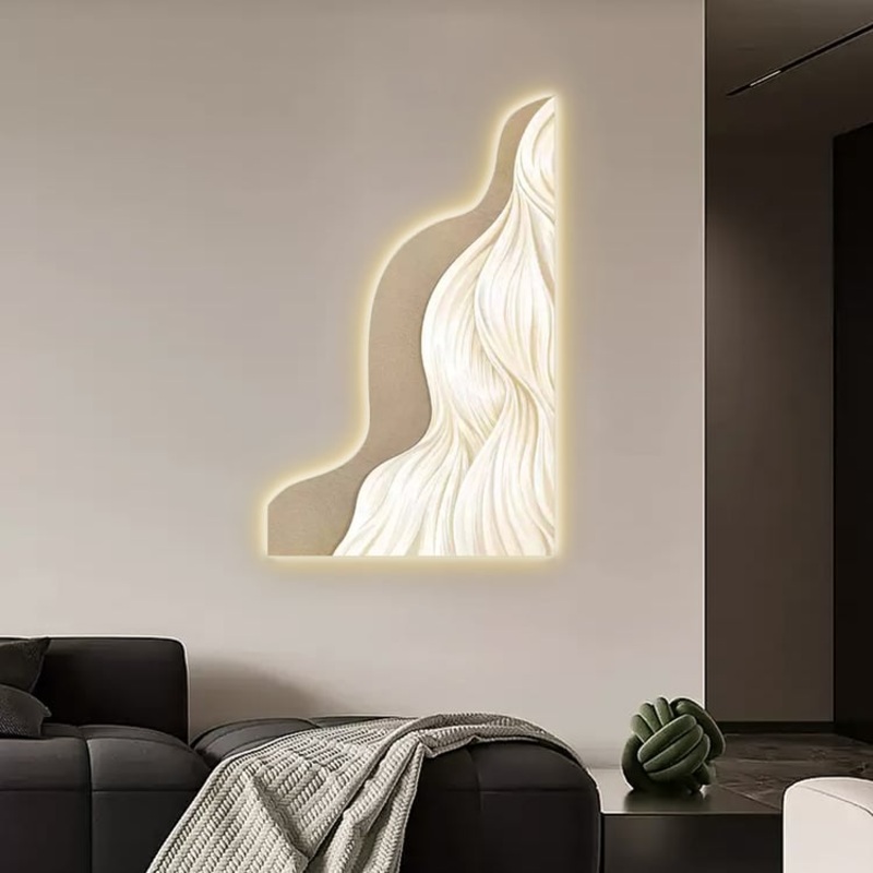 39.4″ Modern Wall Art Home Decor Built-in LED Lights