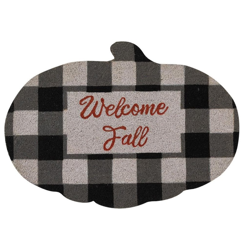 Park Designs Welcome Fall Plaid 32 in. x 23 in. Door Mat 9599-200