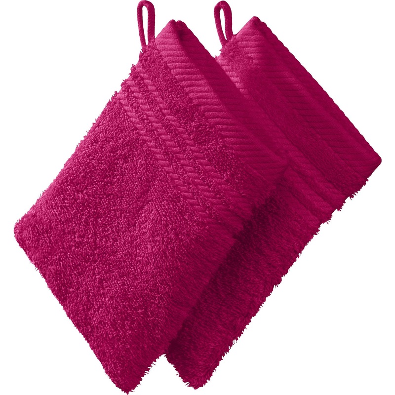 Redbest washing glove washcloth New York 2 Pack Fuchsia size 15×21 cm – light soft quality absorbent very hard -wearing 100% cotton (other colors) Washing glove 2 Series |15×21 cm Fuchsia
