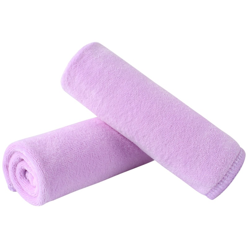SINLAND Microfiber Face Towels Quick Dry 12″ x 12″ Light Purple 2-Pack 1pc (2-Pack) Light Purple