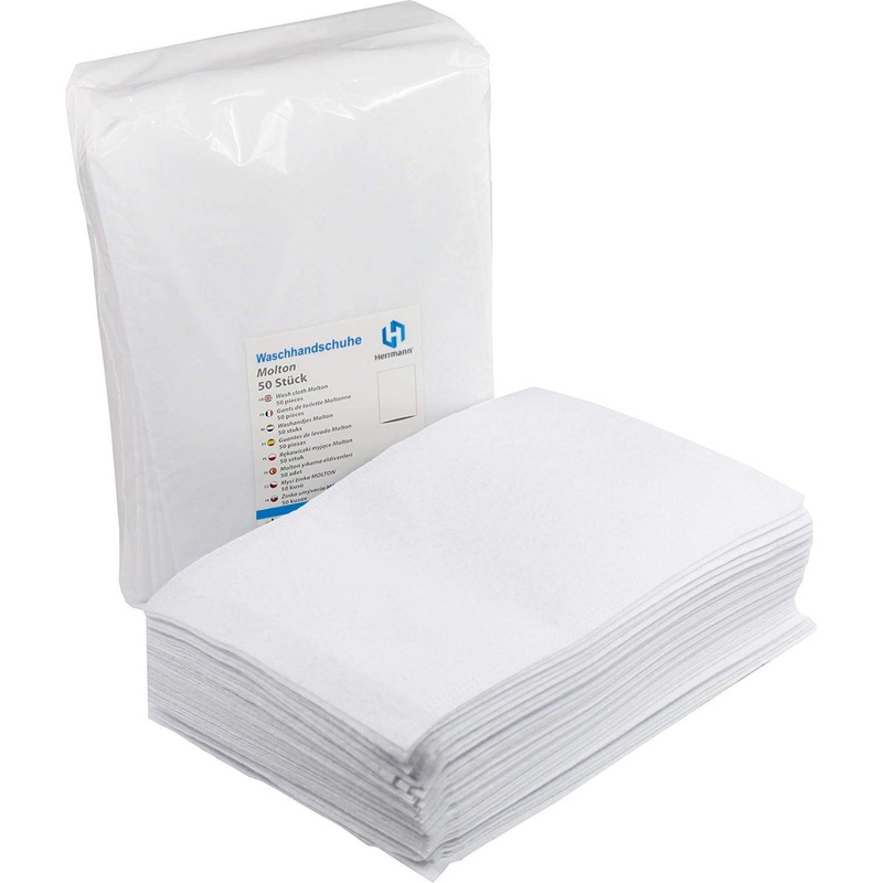Tedal flap Molton Premium 1000 pieces white |Soft molton non -wovenabsorbent & gently to the skin |Disposable washing glove washcloths ideal for hygiene areas – such as care services cosmetics and much more.