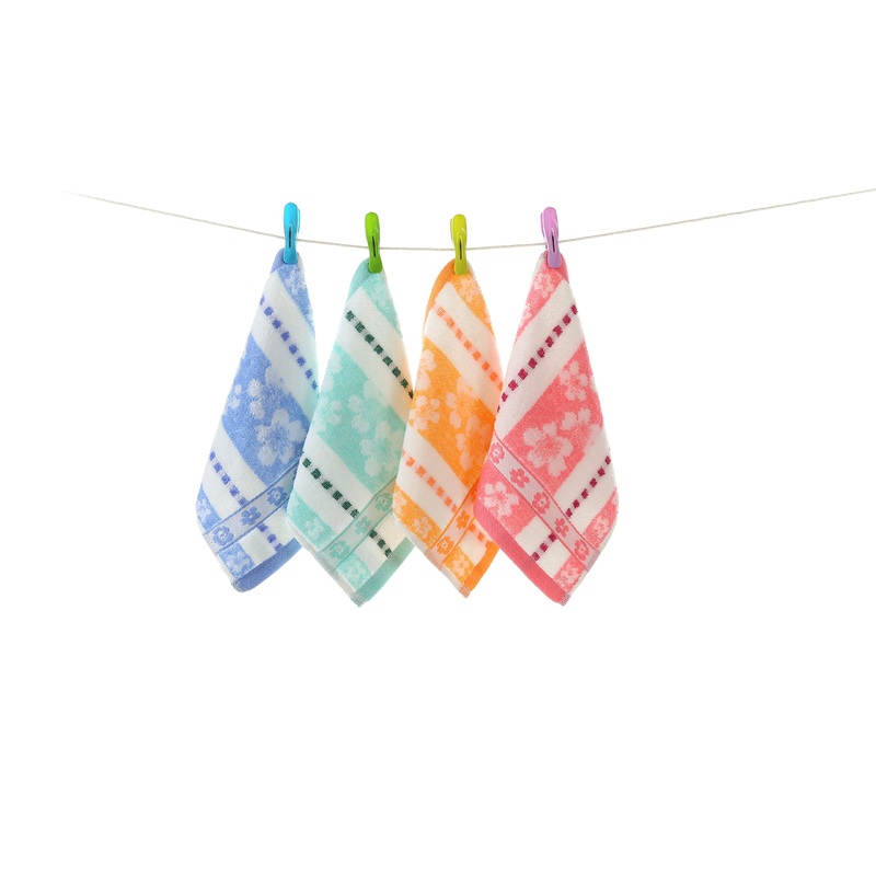 YSN Home Collection – Terry cloth washcloths soap cloths made of 100% cotton – floral pattern – 4 colours – 8 pieces