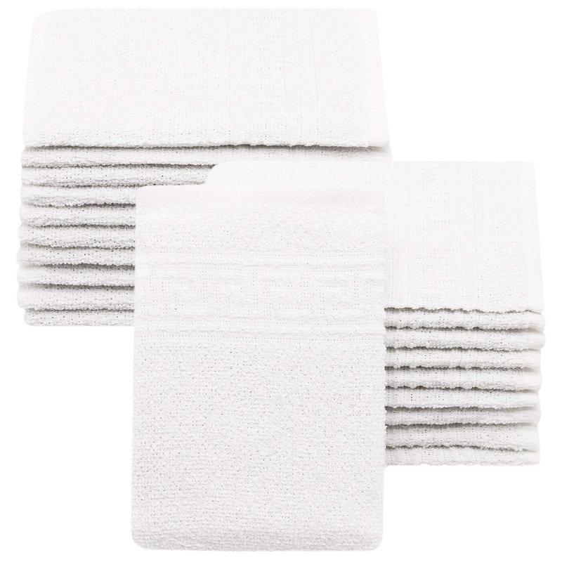 ZOLLNER set of 20 wash gloves 16×22 cm cotton mix 340g/m white