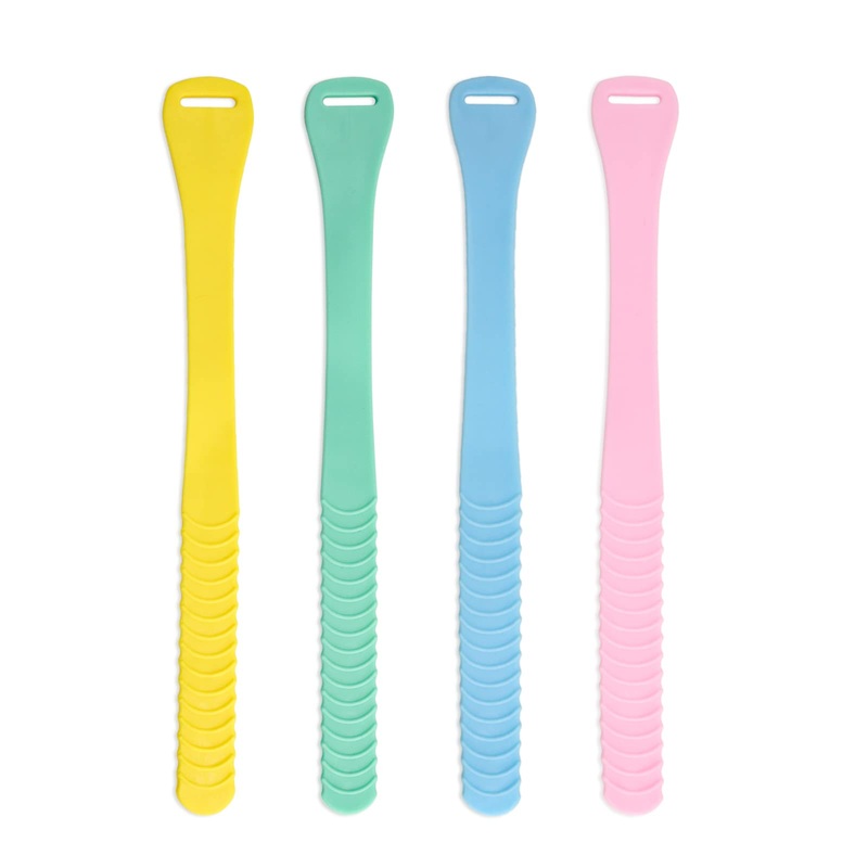 4 PCS Toilet Seat Lifter Handle Silicone Strip Toilet Lid Lifter Touch Free Toilet Seat Cover Lift Handle Holder Bathroom Accessories for Home Office Hotel (4 Colors)