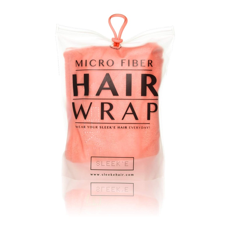 Sleek’e Microfiber Hair Wrap – Ultra Absorbent and Soft Spa-Quality Anti-Frizz Turban Twist Hair Towel Reduces Drying Time by 50% for Healthier Hair (Coral)