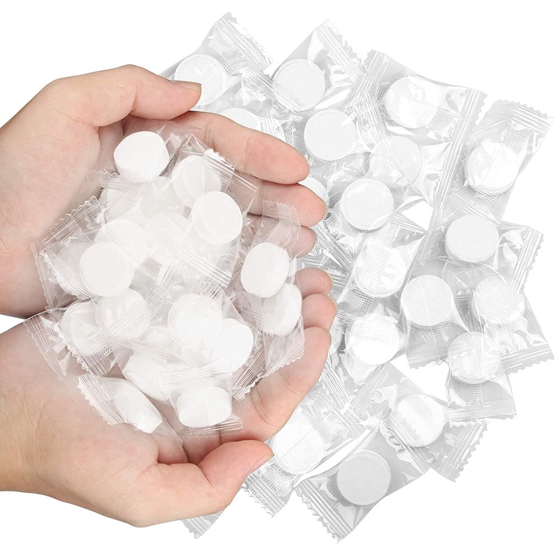 Zonsuse 30/60/100 pieces Portable Mini compressed towels disposable disposable swell towel used for restaurant travel camping house hotel compressed tewel tablets face tobeling (100 PCs)