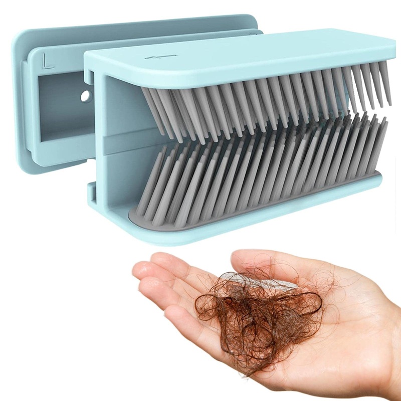 Ruilonghai Hair catcher for the shower drain strainer silicone hair trap for the shower hair collector for bathroom bath bedroom kitchen reusable and practical installation Blue