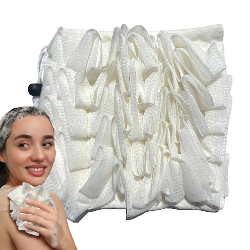 Shower Scrubber Sponge Body Wash Sponge Scrubber for Women – Soft Sponge Body Wash Towel Shower Body Scrubber Accessories Gentle Body Care Sponge