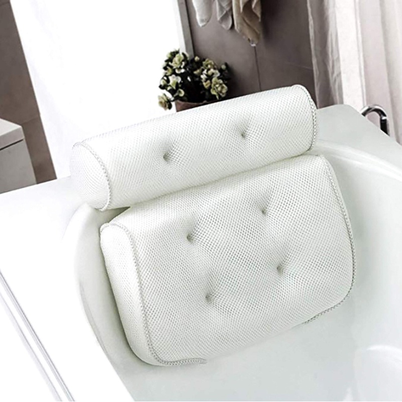 Yuning Bathtub Pillow Bath Cushion with 6 Suction Cups Non-Slip for Spa Pillow Bathtub Jacuzzi Hot Tub Spa