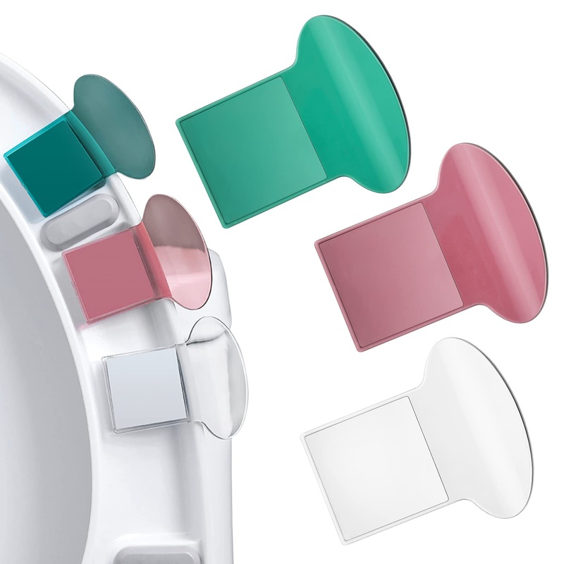 3 Pieces Toilet Seat Lifter, Sticky Toilet Lid Raise Lifter Handle Avoid Touching Self Adhesive Toilet Seat Lifter for Travel Home Bathroom Office Restaurant Hotel (32.5 Inch)