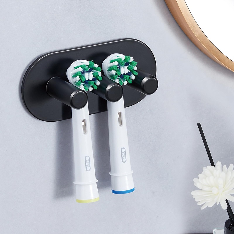 Split brush holder toothbrush holder electrical toothbrush stainless steel toothbrush holder black toothbrush bracket wall bracket electrical toothbrush bathroom toothbrush head holder