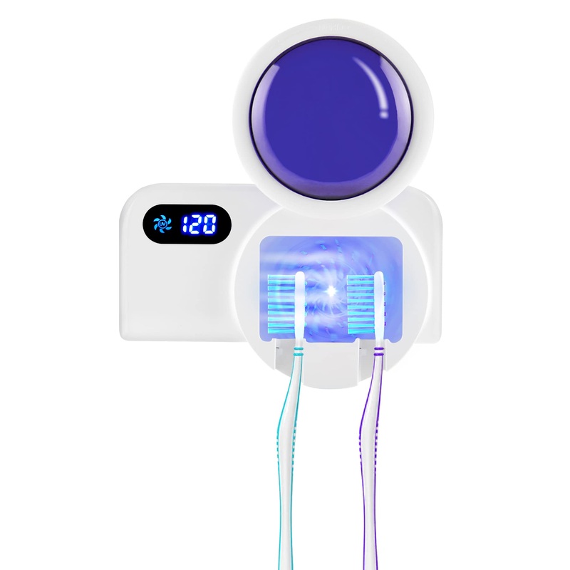 TAISHAN UV Sanitizer Toothbrush Case Portable Mini Toothbrush Holder with Fan Drying Function Kills 99.9% of Germs Fits All Toothbrushes for Electric and Manual Safety Feature for Home and Travel