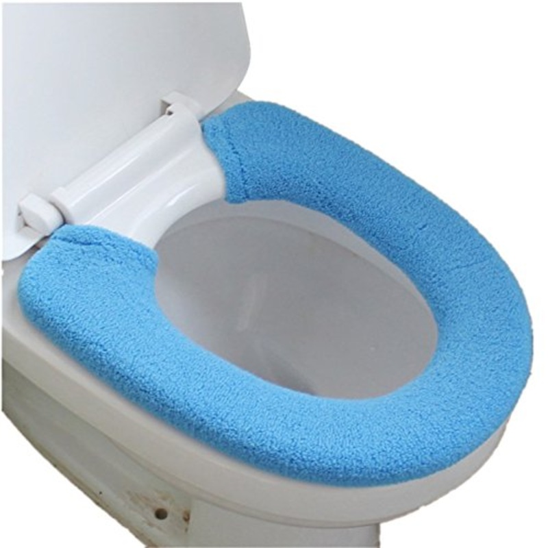 Vimeet Warm Toilet Seat Cover Washable Bathroom Closestool Pad Mat Blue