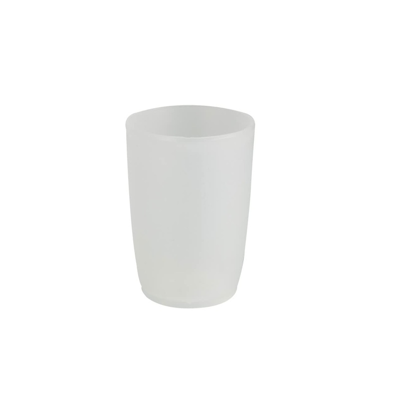 Wenko 15197100 Toothbrush cup Arctic White – plastic 7.1 x 10.2 cm white frosted