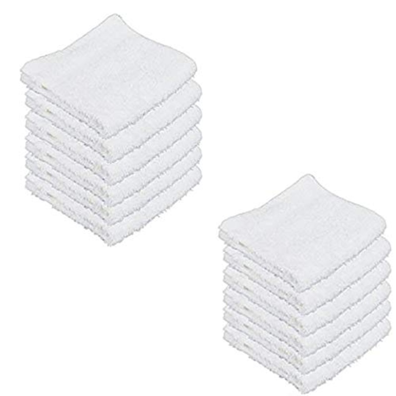12 Pack White Hands Towels Fingertip Towel Make Up Face Wipes Highly Absorbent Washcloths (12 Wx12 L)