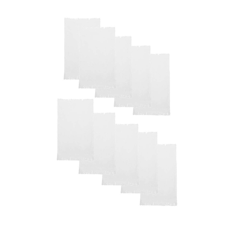 Q-Tees – Fringed Reversible Fingertip Towel, Cotton, Size: 11in W x 18in L (10 Pack) White