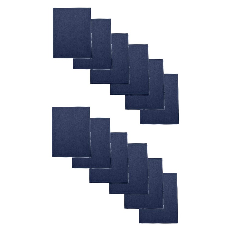 Q-Tees – Hemmed Fingertip Towel Size: 11″ W x 18″ L (12 Pack) Navy