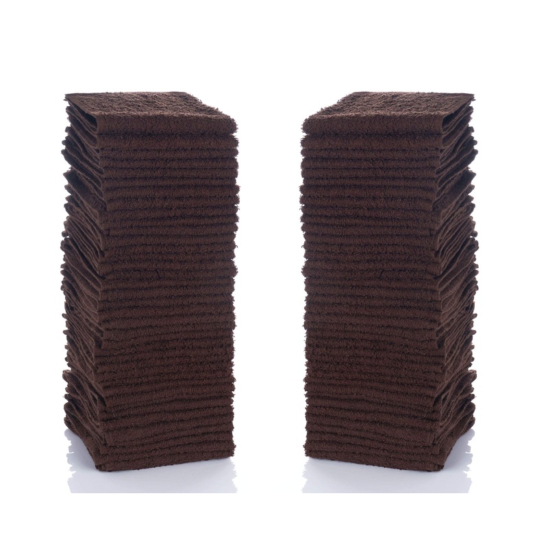 Simpli-Magic 79221 Brown Cotton Washcloths 12×12 24 Count