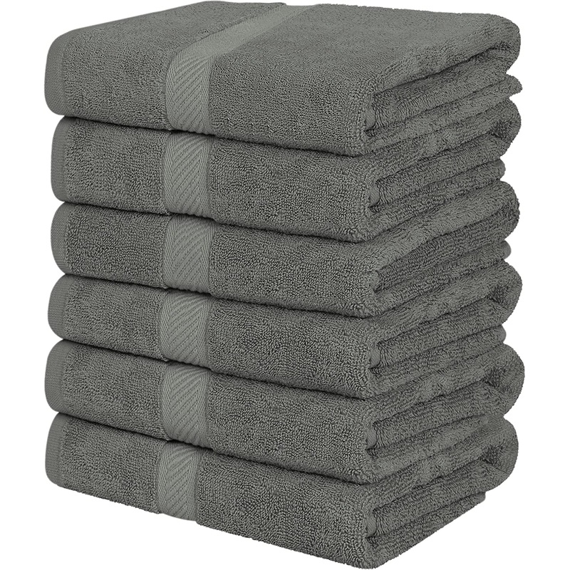 Simpli-Magic 79403 Bath Towels, Gray, 24×46 Inches Towels for Pool, Spa, and Gym Lightweight and Highly Absorbent Quick Drying Towels 24×46 Bath Towels