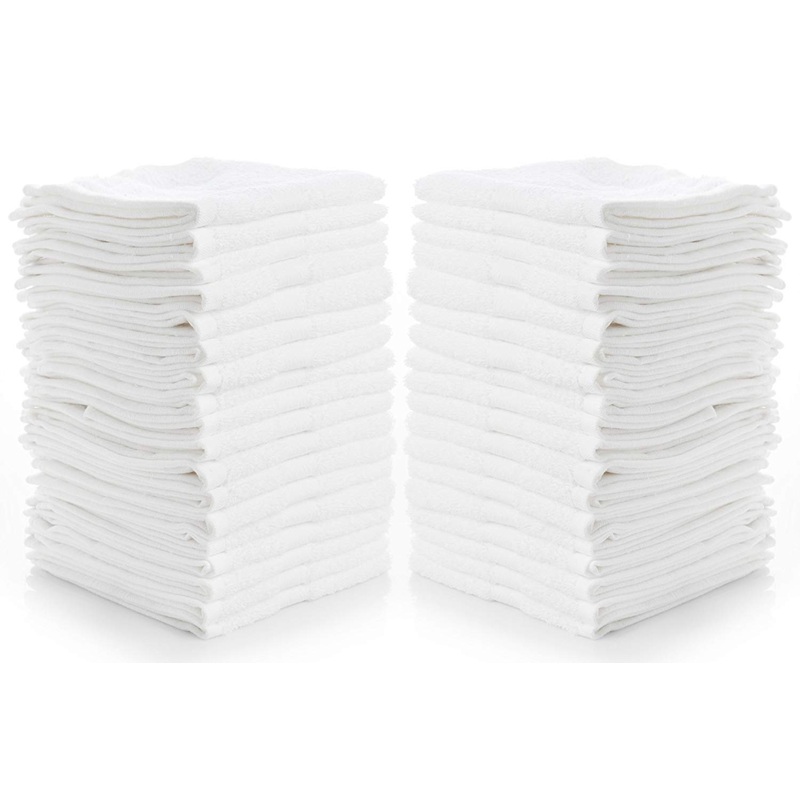 Simpli-Magic Cotton Washcloths White, 40 Pack, Size: 12×12 79155 12 in x 12 in