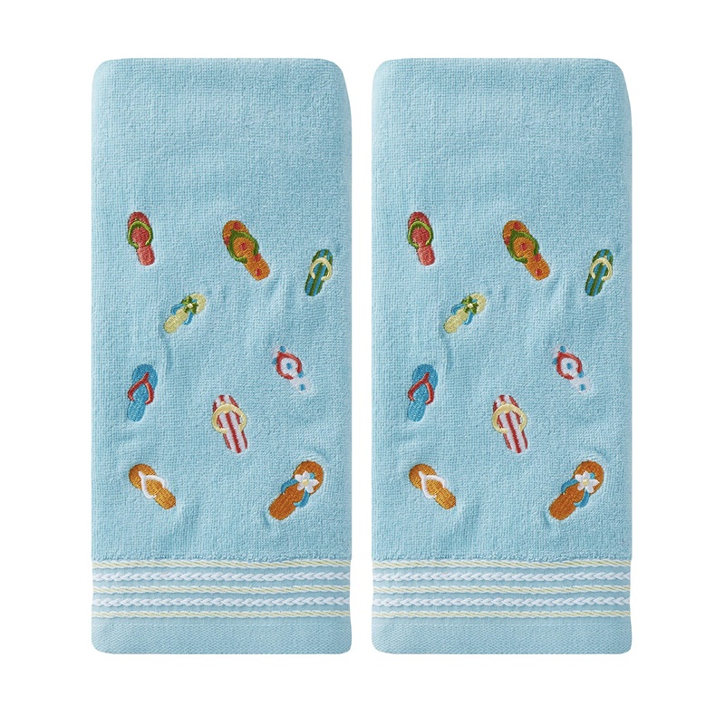 SKL HOME by Saturday Knight Ltd. Flips & Flops 2 Pc Hand Towel Set, Blue