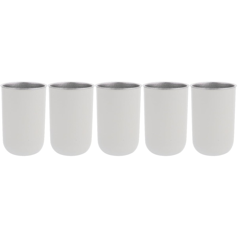 Zerodeko 5st mouthwash cup made of stainless steel bathroom mouthwater cup mouthwear cup for the children