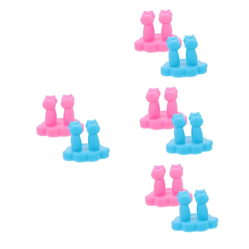 Zerodeko 8 STK toothbrush holder made of silicone shaver holder for the bathroom toothbrush hooks made of silicone self -adhesive hook hatching hanging pebble gel toothbrush racks travel color -sorted 2x4stk 4.1×3.8cmx4pcs