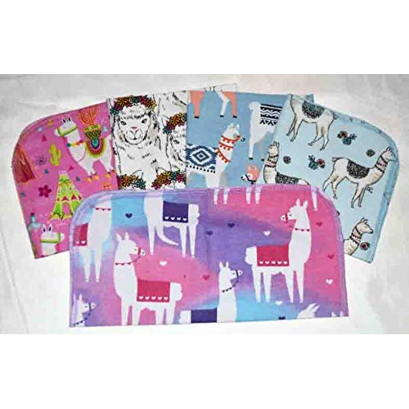 1 Ply 12×12 Inches Set of 5 Flannel Paperless Towels Alpacas and Llamas