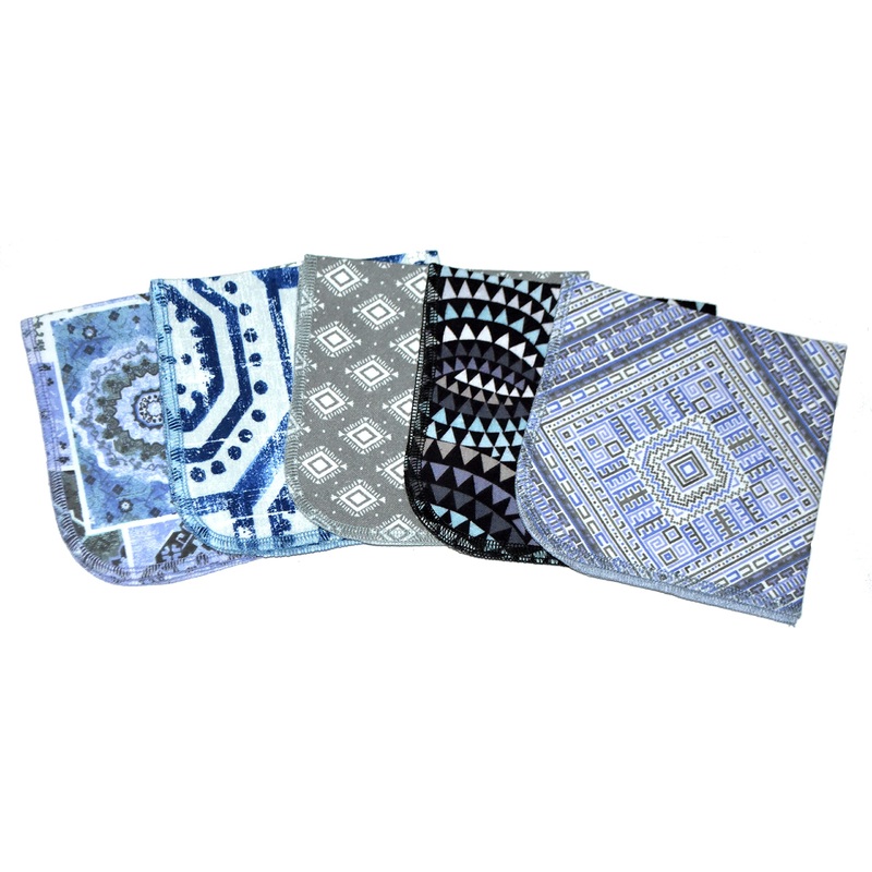 1 Ply Moroccan Tile Flannel Washable Lunchbox Napkins 12×12 inches 5 Pack