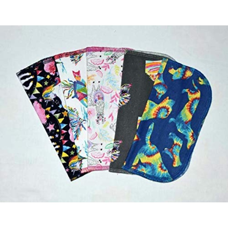 1 Ply Printed Flannel 8×8 Inches Little Wipes Set of 5 Whimsical Animals