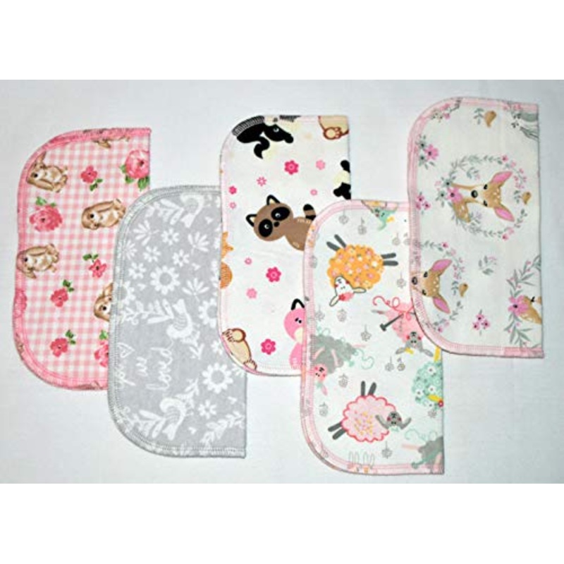 1 Ply Springtime Cuddles Flannel Washable Kids Lunchbox Napkins 8×8 inches 5 Pack – Little Wipes (R) Flannel