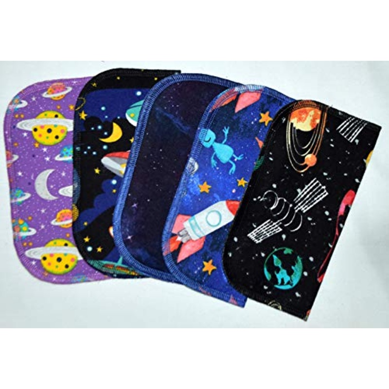 2 Ply Printed Flannel 8×8 Inches Set of 5 Out of This World