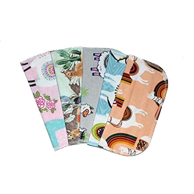 2 Ply Printed Flannel Washable. Llama and Alpaca- Set Napkins 8×8 inches 5 Pack – Little Wipes (R) Flannel