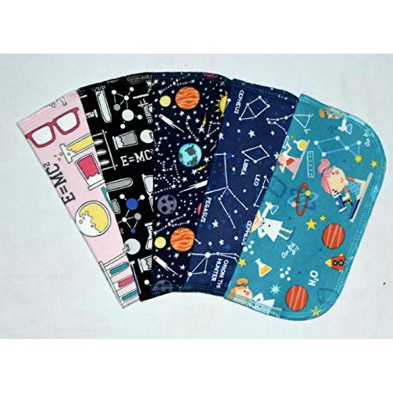 2 Ply World Of Science Flannel Washable Kids Lunchbox Napkins 8×8 inches 5 Pack – Little Wipes (R) Flannel